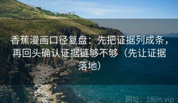 香蕉漫画口径复盘：先把证据列成条，再回头确认证据链够不够（先让证据落地）