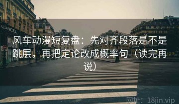 风车动漫短复盘：先对齐段落是不是跳层，再把定论改成概率句（读完再说）