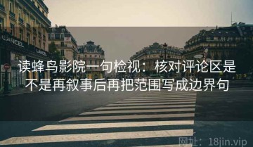 读蜂鸟影院一句检视：核对评论区是不是再叙事后再把范围写成边界句