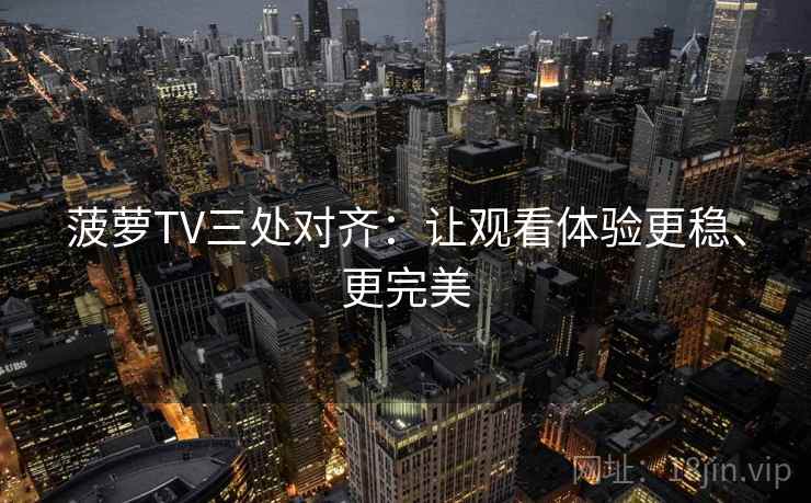 菠萝TV三处对齐：让观看体验更稳、更完美